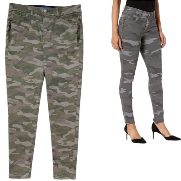 Democracy Camouflage‎ Zipper Ab"solution Stretch Skinny Jeans Size 6 - Picture 1 of 10